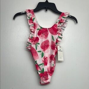 Tutto Triccolo New Watermelon Print Swimsuit with Ruffles